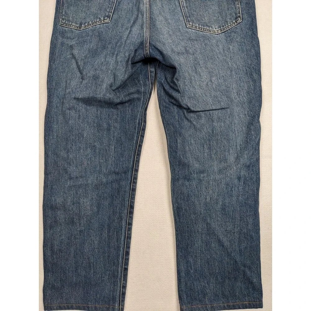 Lands End Square Rigger Mens Jeans Size 40 x 28.5 Traditional Fit Cotton Blue